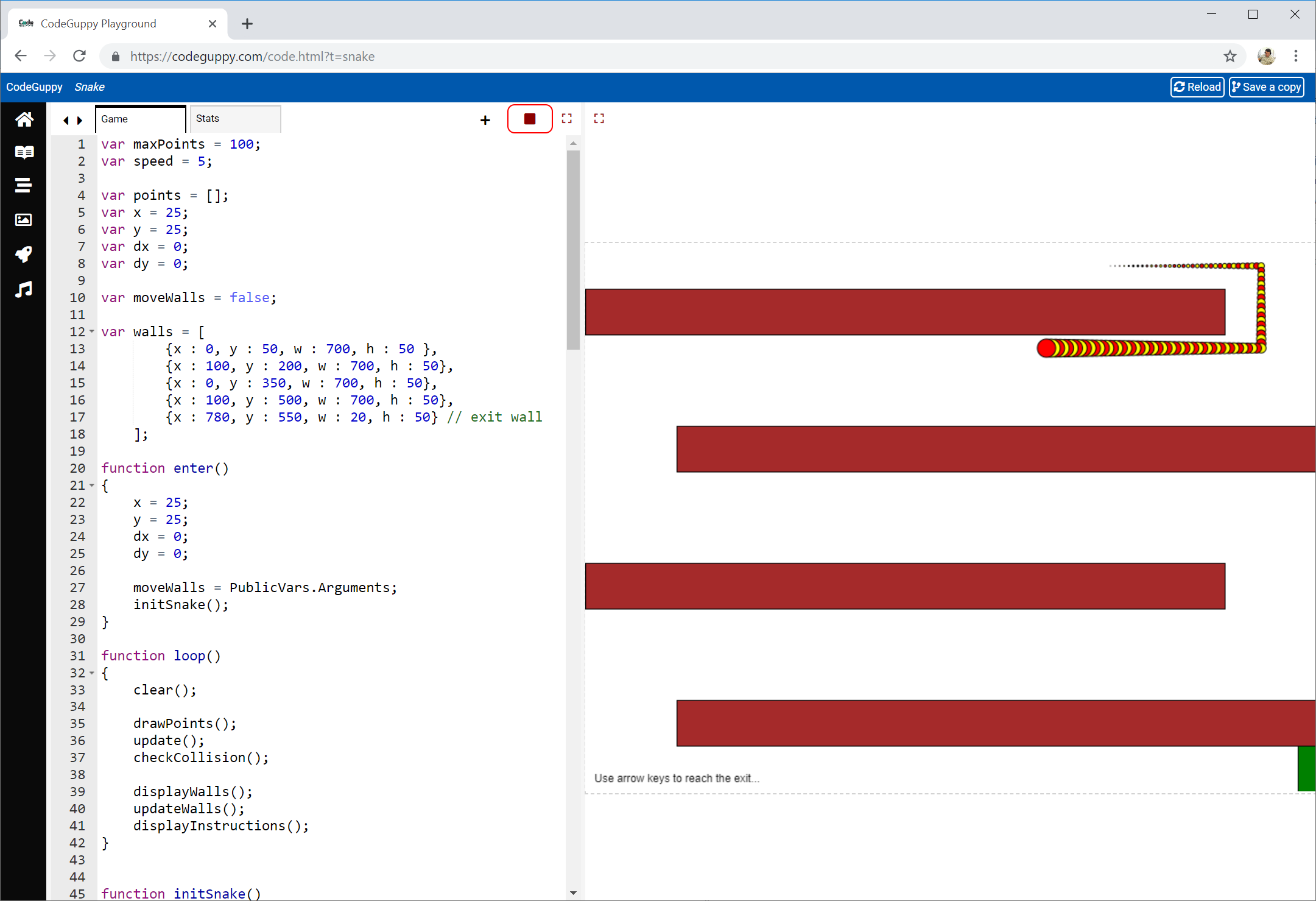 High school coding projects | Snake game in JavaScript